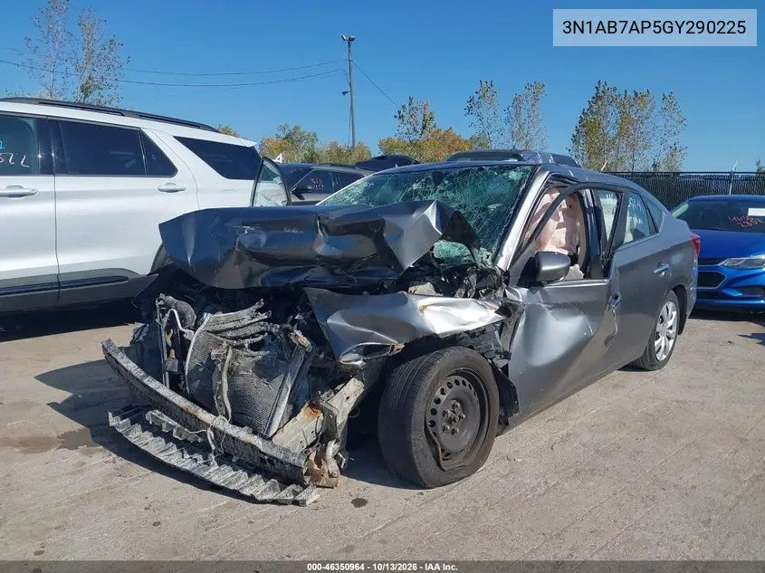 2016 NISSAN SENTRA VIN 3N1AB7AP5GY290225 — фото 2