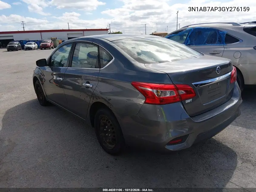 2016 NISSAN SENTRA VIN 3N1AB7AP3GY276159 — фото 3