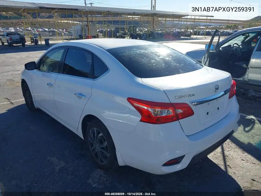 2016 NISSAN SENTRA VIN 3N1AB7APXGY259391 — фото 3