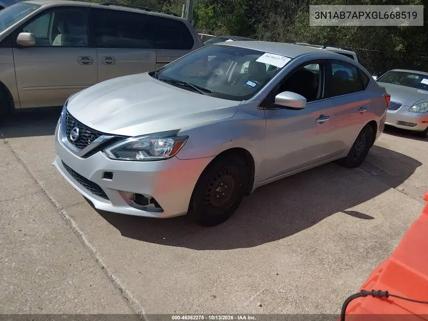 2016 NISSAN SENTRA VIN 3N1AB7APXGL668519 — фото 2