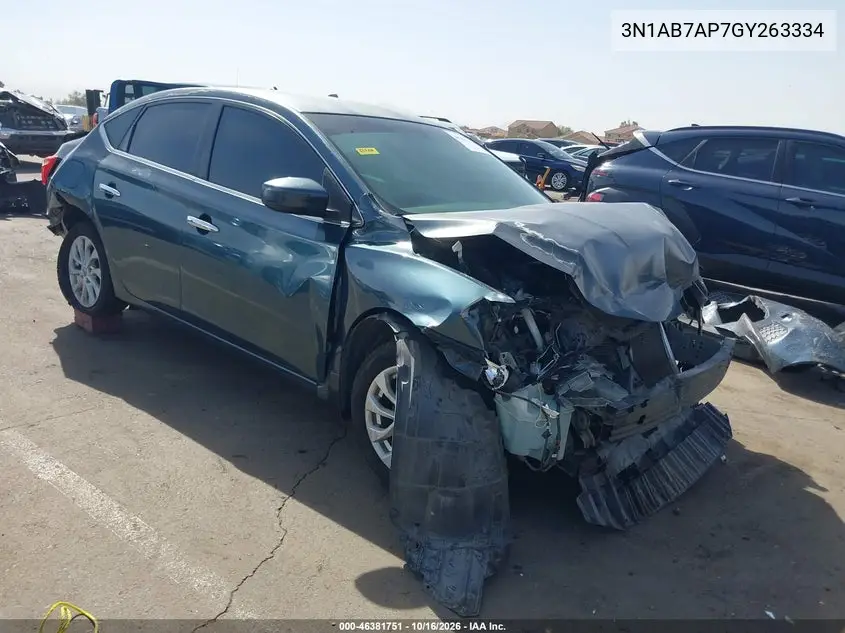 NISSAN SENTRA 2016, VIN 3N1AB7AP7GY263334