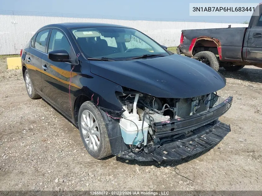 NISSAN SENTRA 2017, VIN 3N1AB7AP6HL683441