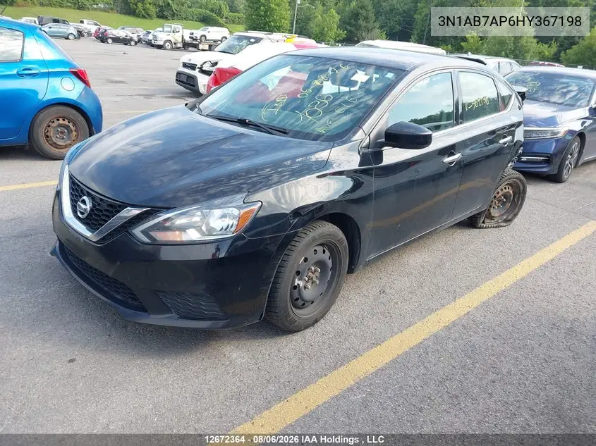 2017 NISSAN SENTRA VIN 3N1AB7AP6HY367198 — фото 2