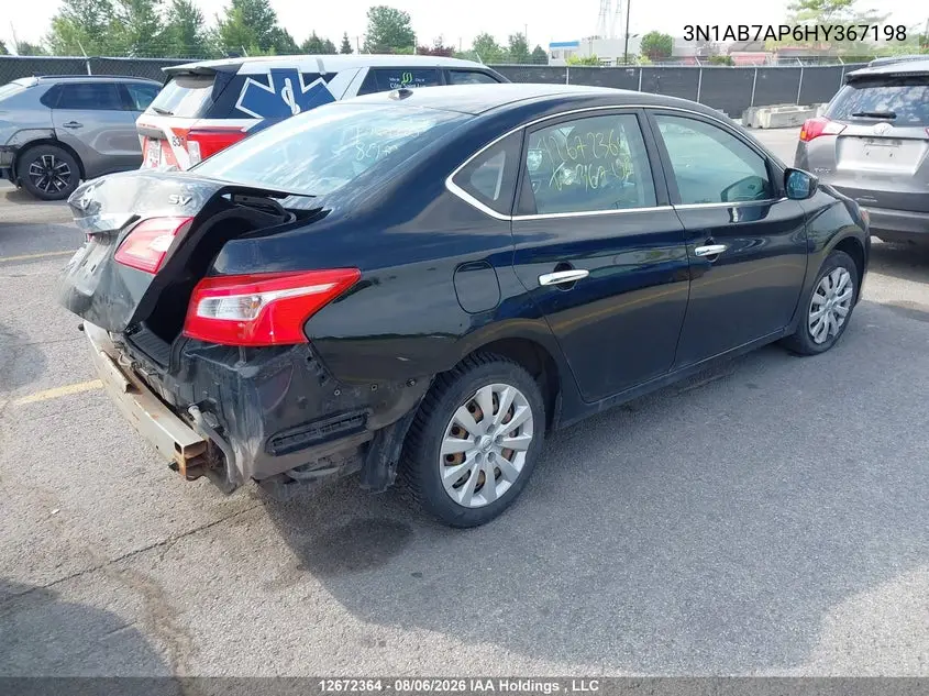 2017 NISSAN SENTRA VIN 3N1AB7AP6HY367198 — фото 4