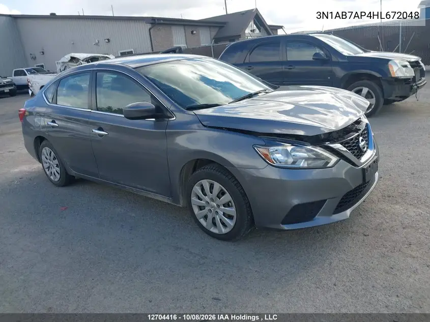NISSAN SENTRA 2017, VIN 3N1AB7AP4HL672048