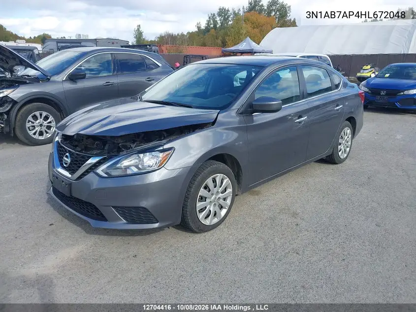 2017 NISSAN SENTRA VIN 3N1AB7AP4HL672048 — фото 2