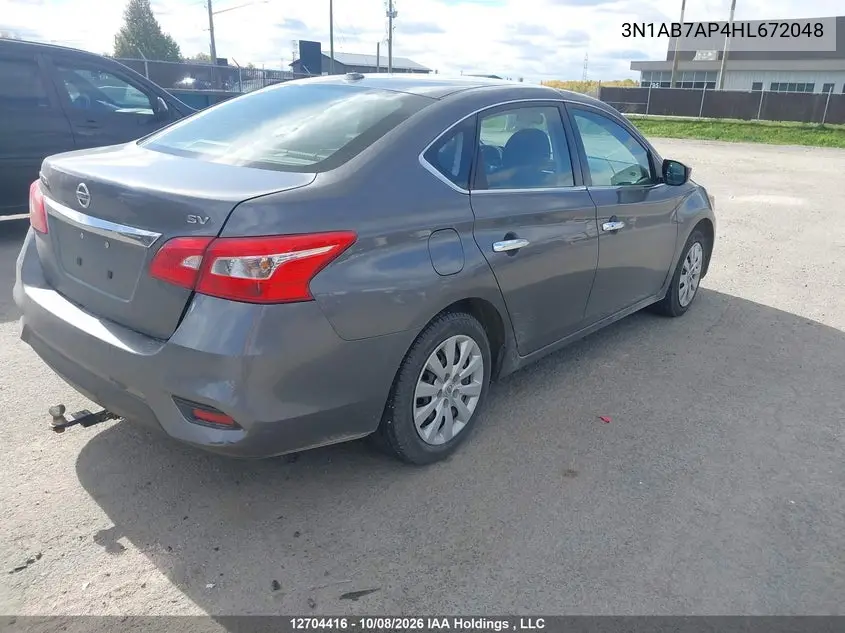 2017 NISSAN SENTRA VIN 3N1AB7AP4HL672048 — фото 4