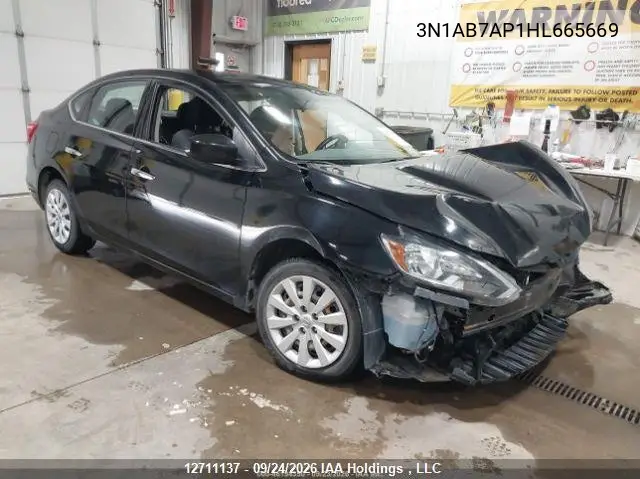 NISSAN SENTRA 2017, VIN 3N1AB7AP1HL665669