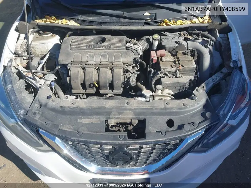 2017 NISSAN SENTRA VIN 3N1AB7AP0HY408599 — фото 10