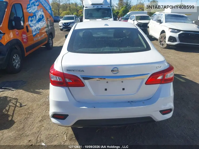 2017 NISSAN SENTRA VIN 3N1AB7AP0HY408599 — фото 16