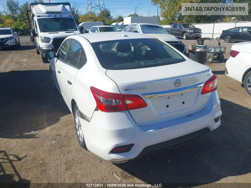 2017 NISSAN SENTRA VIN 3N1AB7AP0HY408599 — фото 3