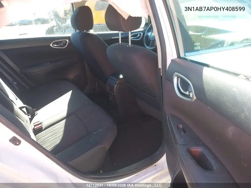 2017 NISSAN SENTRA VIN 3N1AB7AP0HY408599 — фото 8