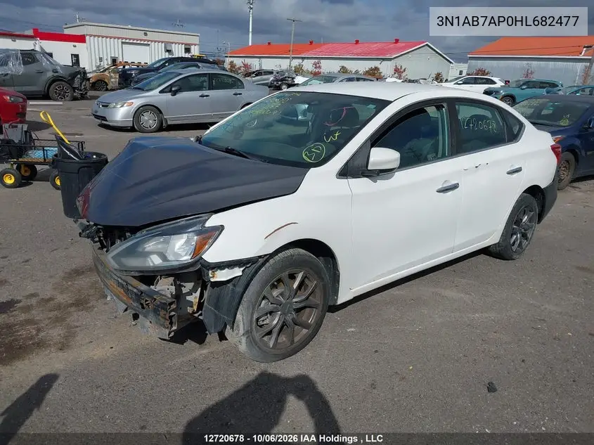 2017 NISSAN SENTRA VIN 3N1AB7AP0HL682477 — фото 2