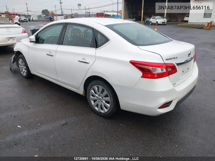 2017 NISSAN SENTRA VIN 3N1AB7AP3HL656116 — фото 3