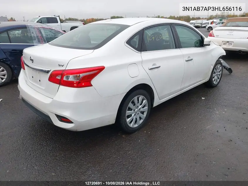 2017 NISSAN SENTRA VIN 3N1AB7AP3HL656116 — фото 4