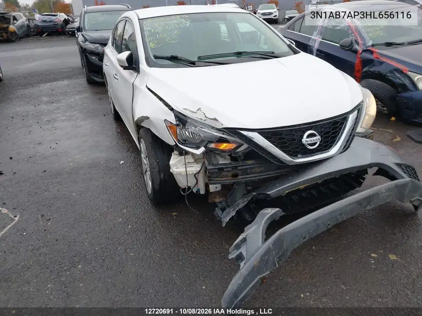 2017 NISSAN SENTRA VIN 3N1AB7AP3HL656116 — фото 6