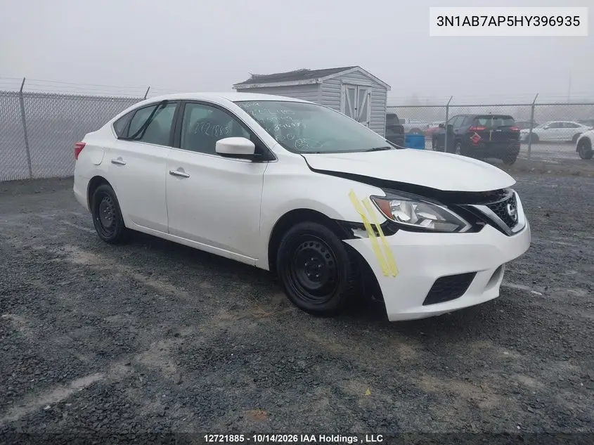 NISSAN SENTRA 2017, VIN 3N1AB7AP5HY396935