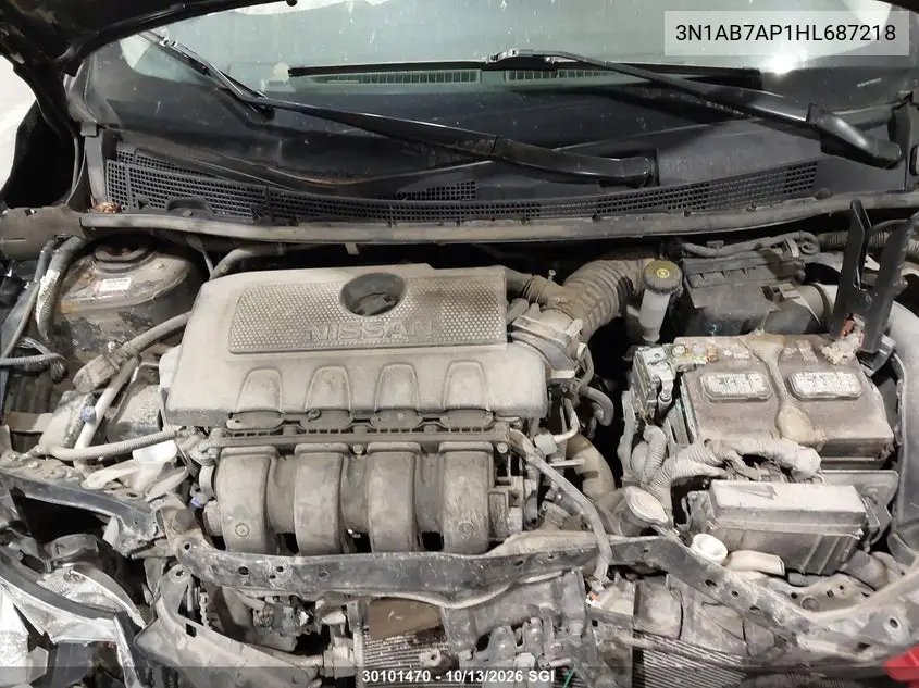 2017 NISSAN SENTRA VIN 3N1AB7AP1HL687218 — фото 10