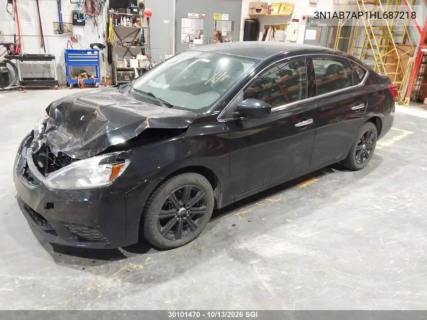 2017 NISSAN SENTRA VIN 3N1AB7AP1HL687218 — фото 2