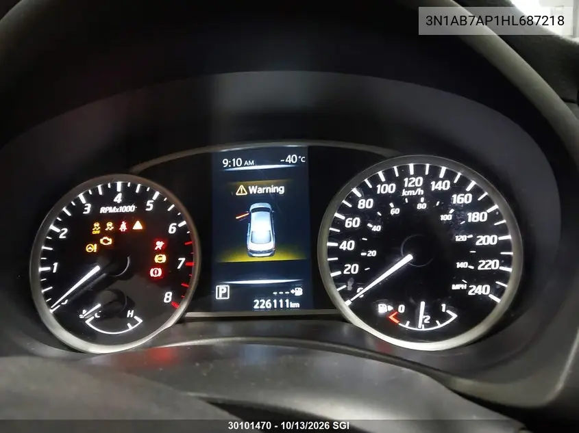 2017 NISSAN SENTRA VIN 3N1AB7AP1HL687218 — фото 7