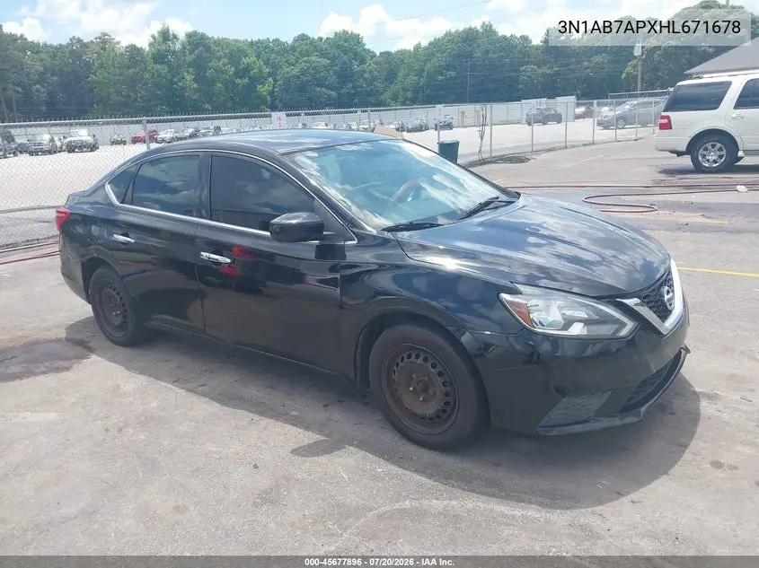 NISSAN SENTRA 2017, VIN 3N1AB7APXHL671678