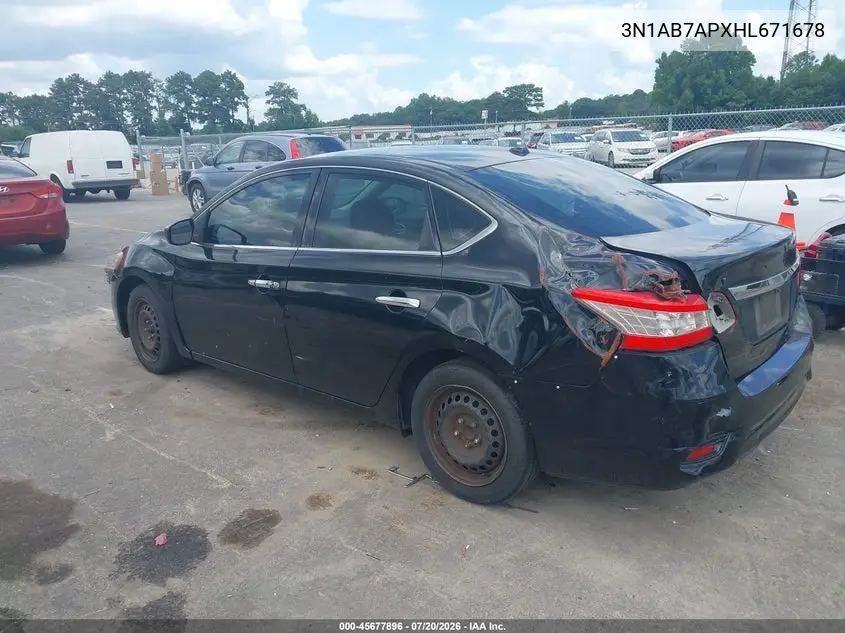 2017 NISSAN SENTRA VIN 3N1AB7APXHL671678 — фото 3