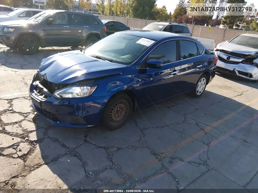 2017 NISSAN SENTRA VIN 3N1AB7AP8HY312798 — фото 2