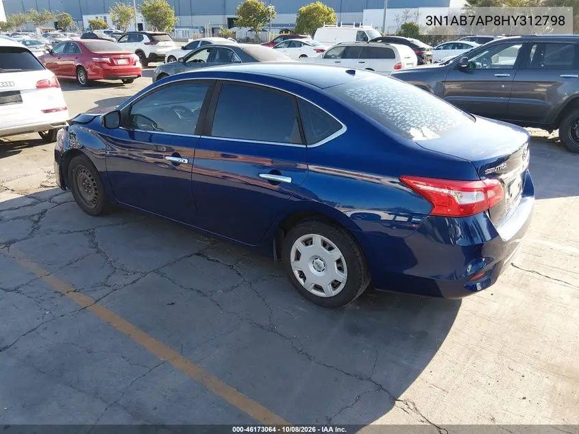 2017 NISSAN SENTRA VIN 3N1AB7AP8HY312798 — фото 3