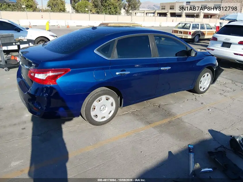 2017 NISSAN SENTRA VIN 3N1AB7AP8HY312798 — фото 4
