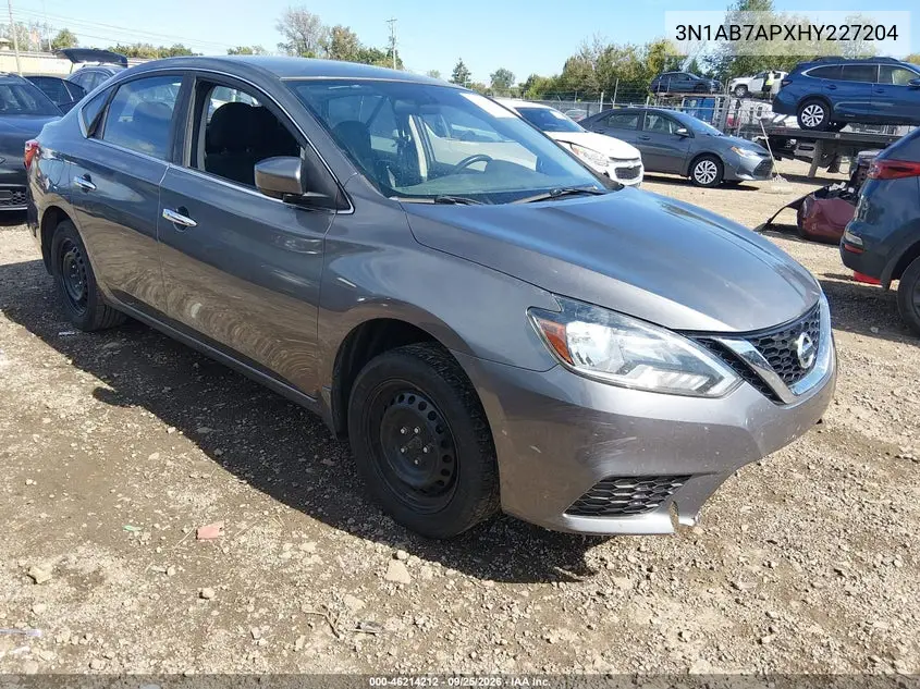 NISSAN SENTRA 2017, VIN 3N1AB7APXHY227204