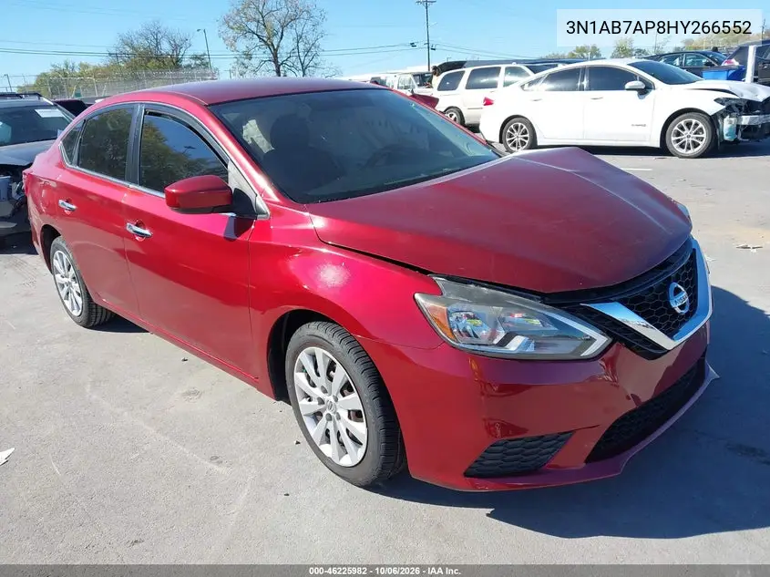 NISSAN SENTRA 2017, VIN 3N1AB7AP8HY266552
