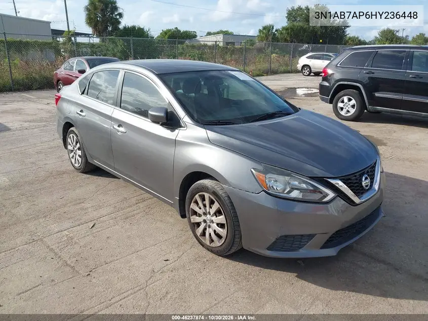 NISSAN SENTRA 2017, VIN 3N1AB7AP6HY236448
