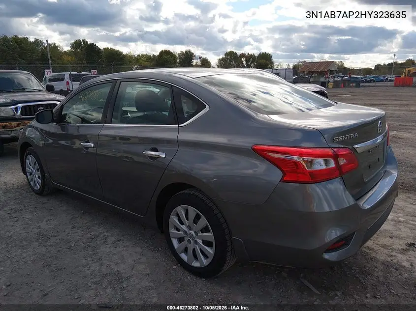 2017 NISSAN SENTRA VIN 3N1AB7AP2HY323635 — фото 3