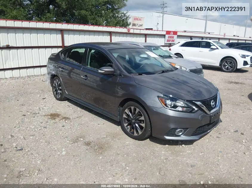 NISSAN SENTRA 2017, VIN 3N1AB7APXHY222391