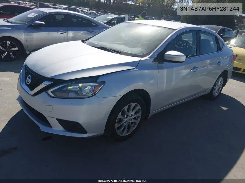 2017 NISSAN SENTRA VIN 3N1AB7AP6HY281244 — фото 2