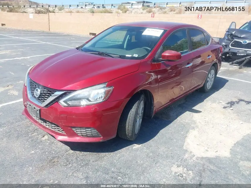 2017 NISSAN SENTRA VIN 3N1AB7AP7HL668155 — фото 2