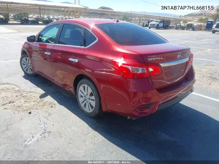 2017 NISSAN SENTRA VIN 3N1AB7AP7HL668155 — фото 3