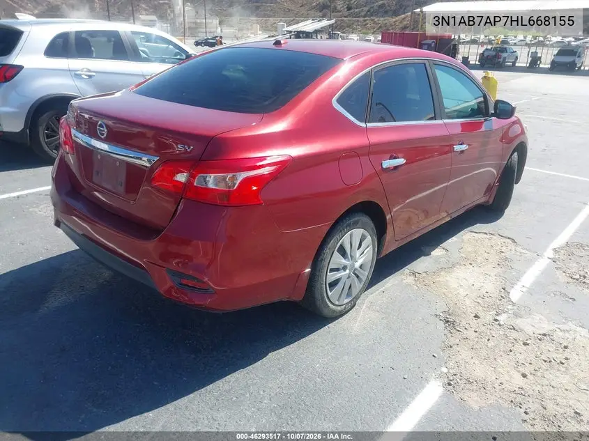 2017 NISSAN SENTRA VIN 3N1AB7AP7HL668155 — фото 4
