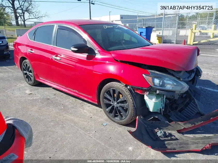 NISSAN SENTRA 2017, VIN 3N1AB7AP4HY354725