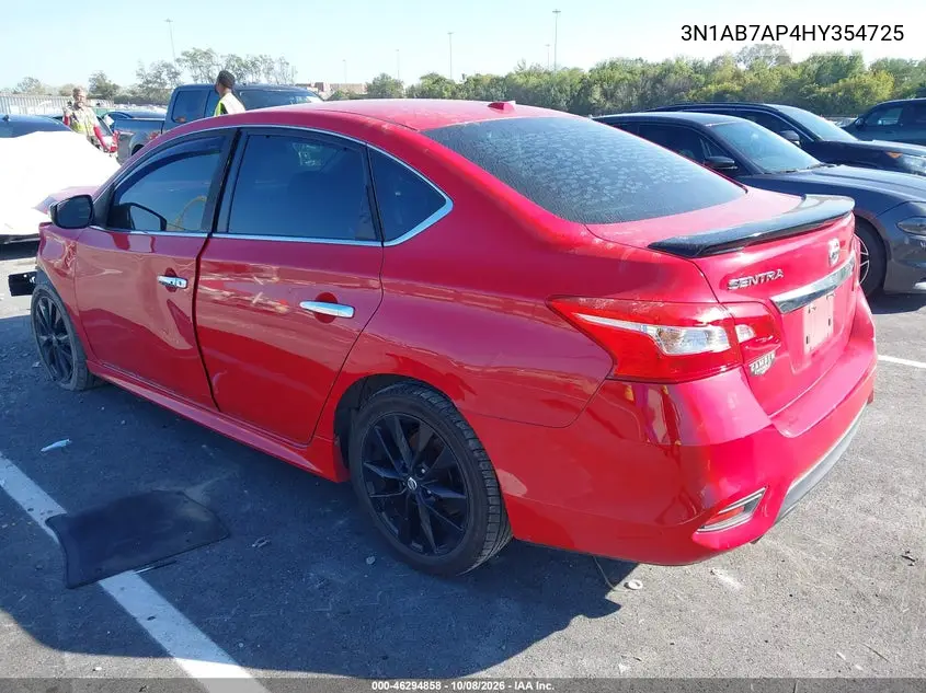 2017 NISSAN SENTRA VIN 3N1AB7AP4HY354725 — фото 3