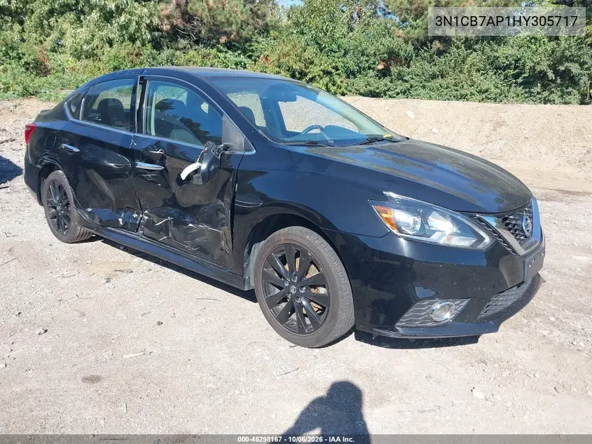 NISSAN SENTRA 2017, VIN 3N1CB7AP1HY305717
