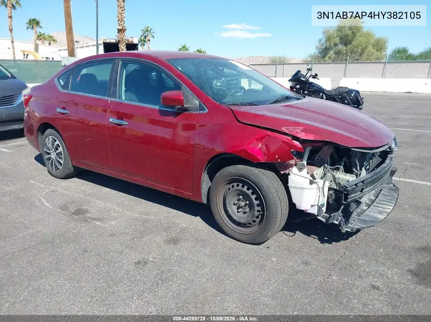 NISSAN SENTRA 2017, VIN 3N1AB7AP4HY382105