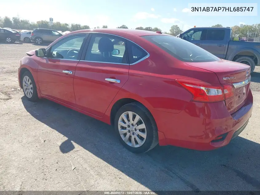2017 NISSAN SENTRA VIN 3N1AB7AP7HL685747 — фото 3
