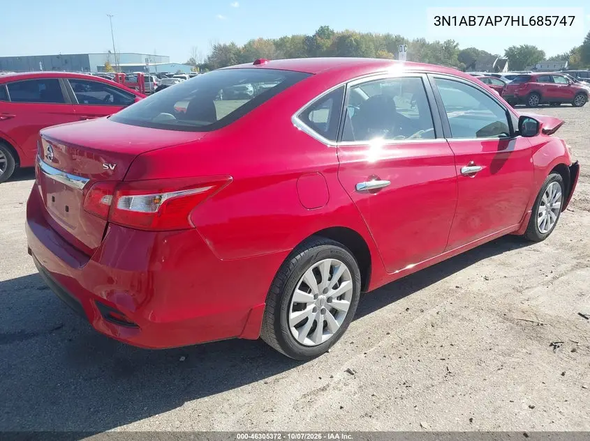 2017 NISSAN SENTRA VIN 3N1AB7AP7HL685747 — фото 4