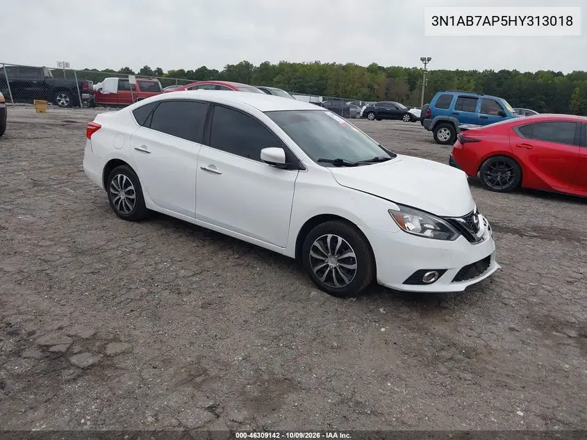 NISSAN SENTRA 2017, VIN 3N1AB7AP5HY313018