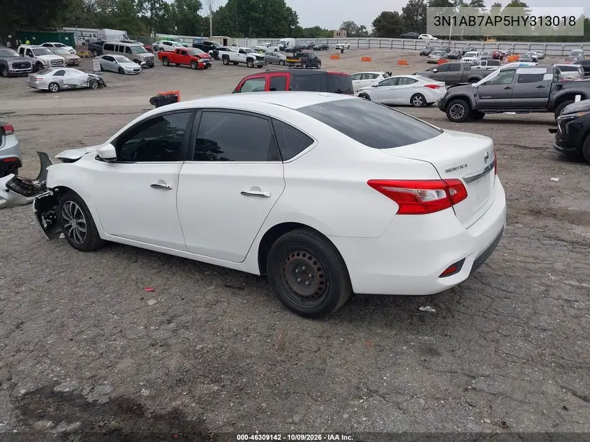 2017 NISSAN SENTRA VIN 3N1AB7AP5HY313018 — фото 3