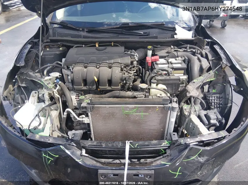2017 NISSAN SENTRA VIN 3N1AB7AP6HY274648 — фото 10