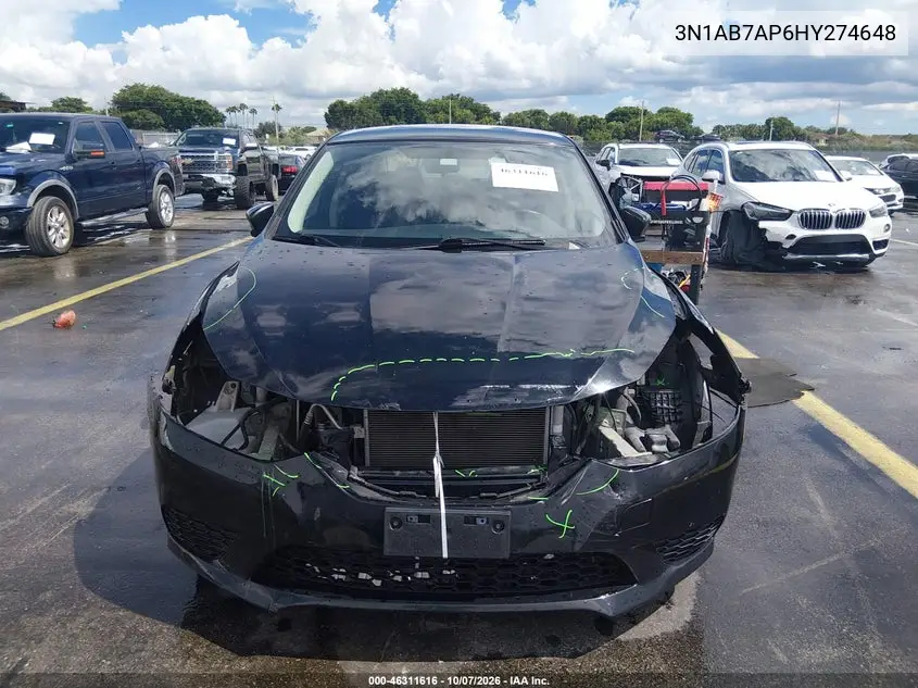 2017 NISSAN SENTRA VIN 3N1AB7AP6HY274648 — фото 13