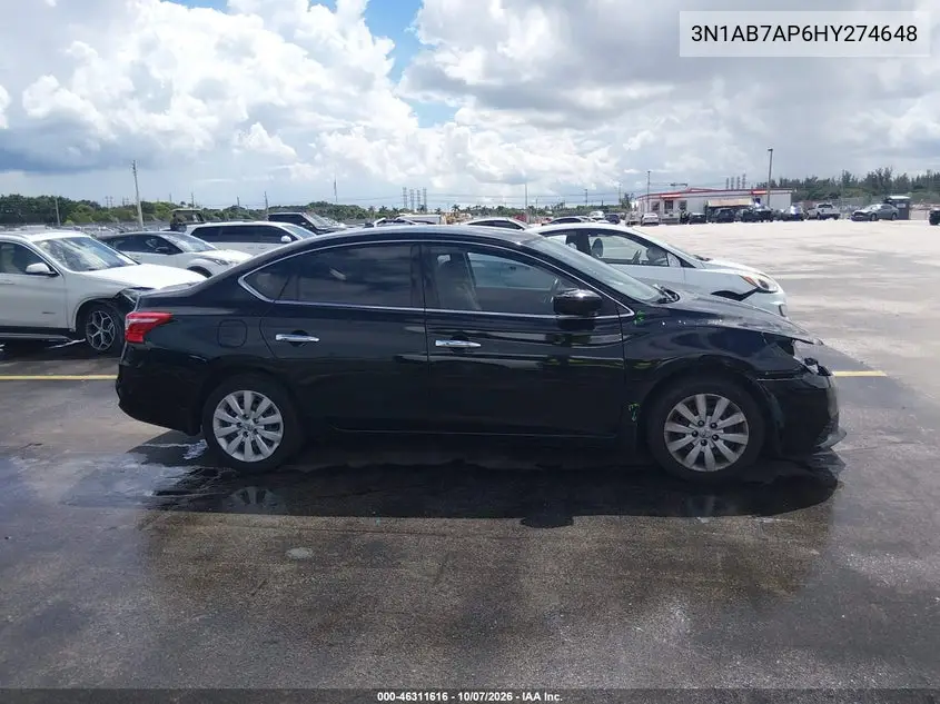 2017 NISSAN SENTRA VIN 3N1AB7AP6HY274648 — фото 14