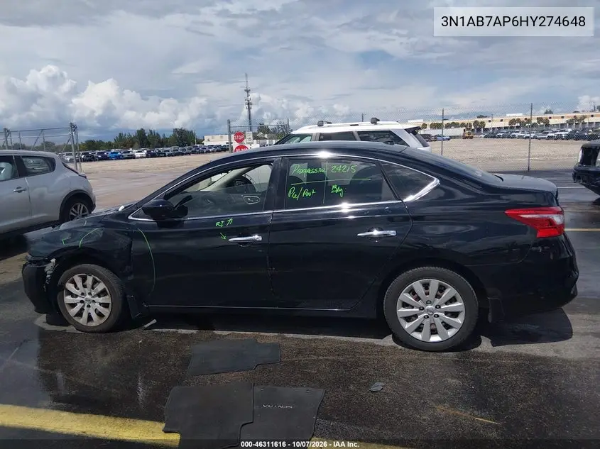2017 NISSAN SENTRA VIN 3N1AB7AP6HY274648 — фото 15